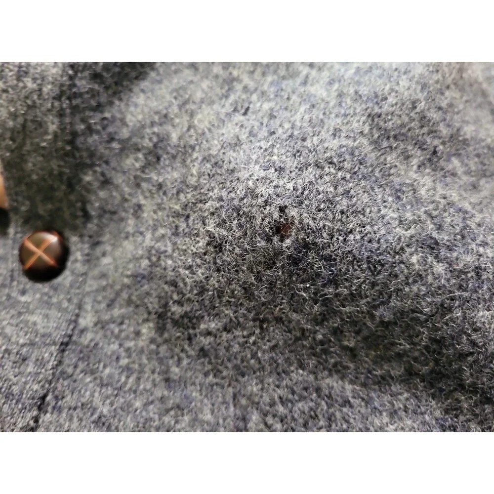 Vintage 70s 80s The Moors Lord Jeff Gray Shetland Wool Cardigan Sweater Vest...